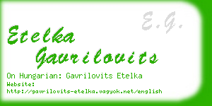 etelka gavrilovits business card